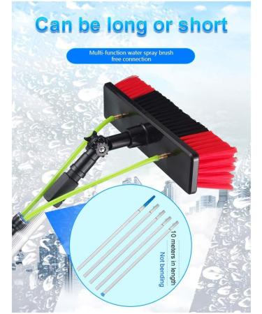 photovoltaic cleaner window cleaning pole 4M-12MExtension Pole Squeegee Window Washer Combo Telespole for Window Cleaning Pole Water Brush Extendable Cleaner Conservatory Roof/6M 35cm Brush Head 8M/27FT - Buy Online on GoSupps.com