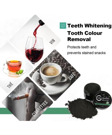 Natural Charcoal Tooth Whitening Powder - Activated Carbon for Whiter Teeth & Effective Cleaning - Buy Online on GoSupps.com