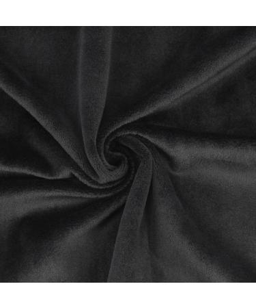39.5x29.5 inch Black Short Pile Plush Fabric for Sewing & Plushies - 1/16 inch Pile Length - Buy Online on GoSupps.com