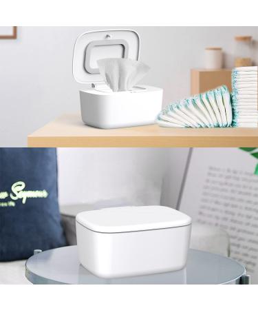 QDTTSRY Wipes Dispenser - Baby Wipe Holder & Refillable Container - Large Capacity, Portable & Non-Slip - White - Buy Online on GoSupps.com