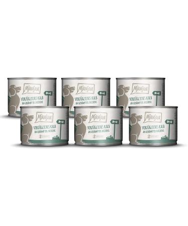 Mjamjam - Premium wet feed for dogs - excellent calf on subdued zucchini 6 Pack (6 x 200 g) grain free with extra meat single calf (6 Pack)