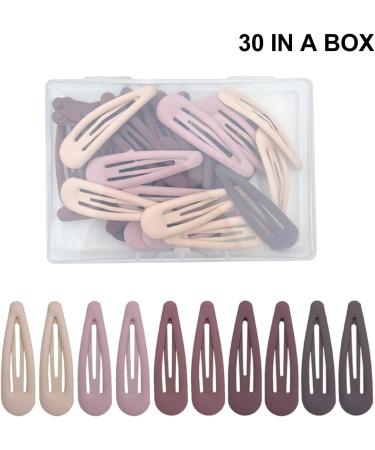 30 Cute Matte Hair Clips for Girls | Multi-Colored Hair Accessories with Box | Perfect for Fine & Thick Hair - Buy Online on GoSupps.com