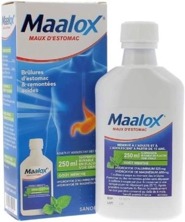 Maalox Maximum Strength Peppermint Liquid for Upset Stomach Relief - 8 oz - Buy Online on GoSupps.com