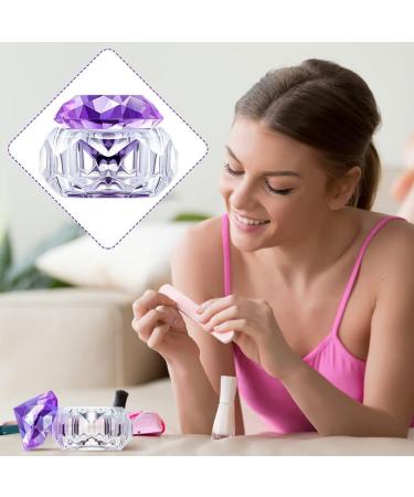 Nail Art Dappen Dish Crystal Glass Liquid Powder Cup Clear Diamond Manicure Bowl with Lid Brushes - Buy Online on GoSupps.com