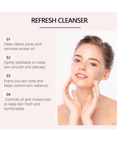 Refreshing Facial Cleanser - Gentle Cleanse Balance & Nourish Skin Minimize Pores Non-Greasy Moisturizing Face Wash(1PCS) - Buy Online on GoSupps.com