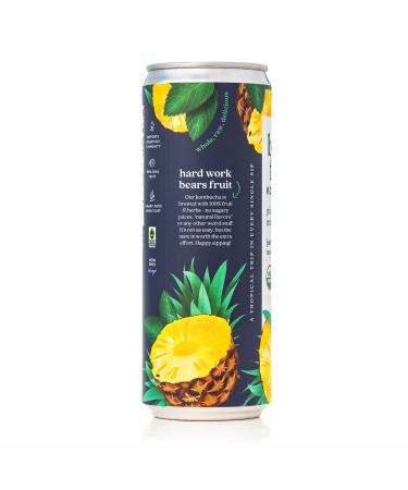 Organic Pineapple Mint Kombucha 12-Pack - Made with 100% Whole Fruit - Buy Online on GoSupps.com