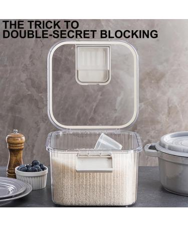 Sions Fully Transparent Rice Dispenser Grain Rice Storage Jar with Sealing Lid Large-Capacity Kitchen Airtight Storage Box Wide-Mouth Sealed Jar with Time Scale Green 17 * 24.2cm Green 17*24.2cm - Buy Online on GoSupps.com