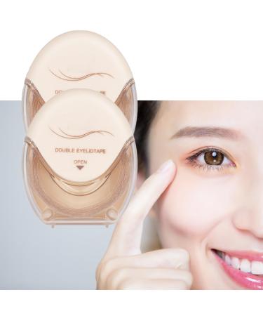 Invisible Double Eyelid Sticker 120 Strips/Pack Invisible Double Eyelid Tape Invisible Natural Double Eyelid Stickers Waterproof and Sweat Resistantsingle Side Double Eyelidtape (Moon 25*2.8mm 2pcs)