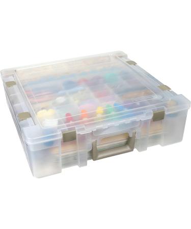 ArtBin 6981AB Super Satchel Deluxe Divided Base Large Portable Art & Craft Organizer with Drawers 1 Plastic Storage Case Clear - Buy Online on GoSupps.com