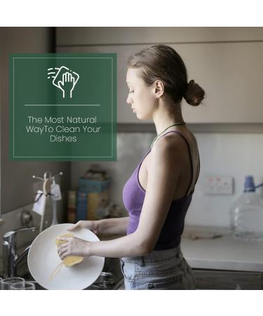 Organic Luffa Kitchen Sponge | Biodegradable Eco-Friendly & Natural Peeling - Buy Online on GoSupps.com