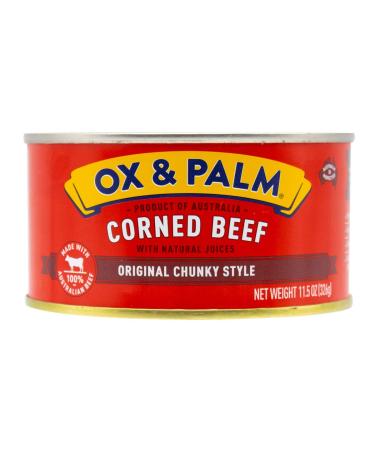Ox & Palm Corned Beef Original Chunky Style, 11.5 Oz, Pack of 12 Original Chunky 11.5 Ounce (Pack of 12)