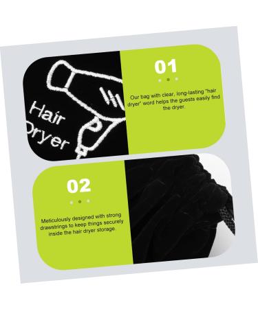 Baluue 4 Pcs Storage Bag Hair Dryer Travel Bag Hair Dryer Storage Pouch Travel Hair Tools Black Velvet - Buy Online on GoSupps.com