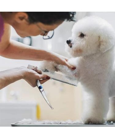 Dog Grooming Scissors Grooming Products for Dogs Pets Beauty Tool UK Accessories for Cleaning Puppy or Cat or Horse Face Professional Trimming Supplies Metal Curved Hair Rounded Top Thinning Shears - Buy Online on GoSupps.com