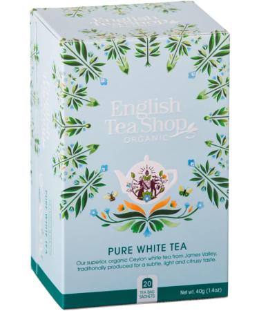  English Tea Shop English Tea Shop | Pure Organic White Tea | Organic White Tea Bags - 6 x 20 Filters (240g) | 100% Sri Lankan White Tea - Buy Online on GoSupps.com