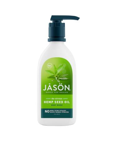 Jason Natural Body Wash & Shower Gel, De-Stress Cannabis Sativa Seed Oil, 30 Oz