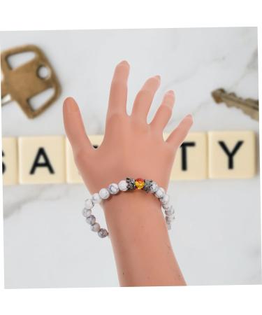 SOIMISS Crystal Stone Yoga Decor 4pcs Beaded Wrist Chain for Couples | Chakra Copper Beads Bracelet | Motion Sickness Relief - Buy Online on GoSupps.com