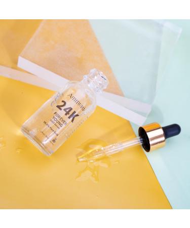 Ammuri Forever Young 24K Gold Serum antiaging antiwrinkles collagen hydrating skin care serum fights pigmentation uneven skin tone and dark circles 30 ml - Buy Online on GoSupps.com
