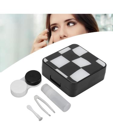 Dekaim Portable Black Contact Lens Box - Mini Storage with Tweezers & Suction Rod for Travel - Buy Online on GoSupps.com