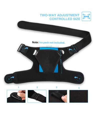 Shoulder Stability Brace - Breathable Neoprene Support for Dislocated AC Joint Labrum Tear & Pain Relief - Buy Online on GoSupps.com