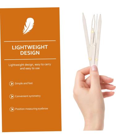BIUDECO Eyebrow Tools 1pc Second Generation Scale Metal Stencils Make up Kit Eyebrow Measuring Rulers Bagged 25x5x0.6cm Silver - Buy Online on GoSupps.com