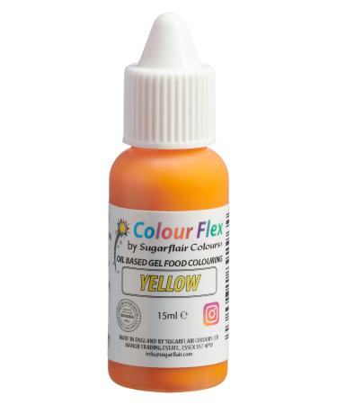 Colour Flex Yellow Oil Based Food Colouring Gel For Colouring High Fat Foods Buttercream Chocolate Batters Fondant Icing & More - 15ml - Buy Online on GoSupps.com