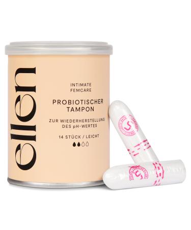 Prediotic mini tampons 14 pieces - Ellen tampons enriched with probiotics - gentle care for vaginal health mini 14 pieces