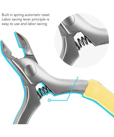 Cuticle Nipper Stainless Steel Skid Resistant Ergonomic Design Cuticle Nipper Sharpness for Home (Yellow) - Buy Online on GoSupps.com