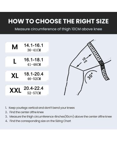 Knee Brace with Side Stabilizers - Professional Compression Sleeve for Men & Women | XL White for Workout Running & Fitness - Buy Online on GoSupps.com