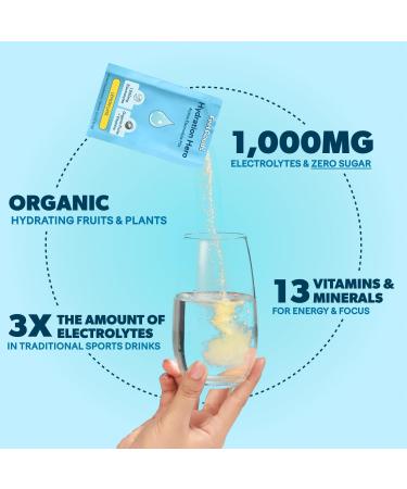 Feel Goods Hydration Hero Electrolytes Powder - Sugar Free Organic Coconut Water Keto & Vegan - 15 Count Lemon Lime Packets for On-the-Go Hydration - Buy Online on GoSupps.com