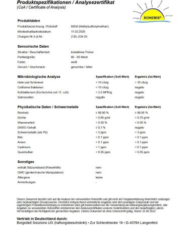 Buy Premium MSM Powder (1 kg) - 99.95% Purity No Silicon Dioxide No DMSO Residues | Bonemis - International Shipping Available - Buy Online on GoSupps.com