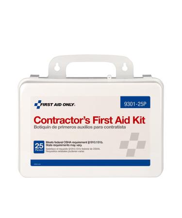First Aid Only 9301-25P Contractor's Emergency Kit - 25 Person Home Renovation & Construction Site First Aid Kit (176 Pieces) - Buy Online on GoSupps.com