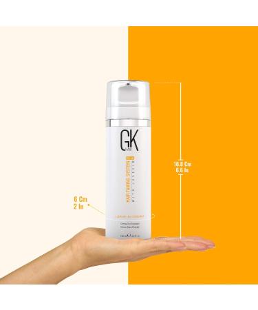 GK Hair Global Keratin Leave-In Conditioner Cream - 130ml | Moisture Frizz Control & Damage Protection for Dry Hair - Ideal Before Swimming - Buy Online on GoSupps.com