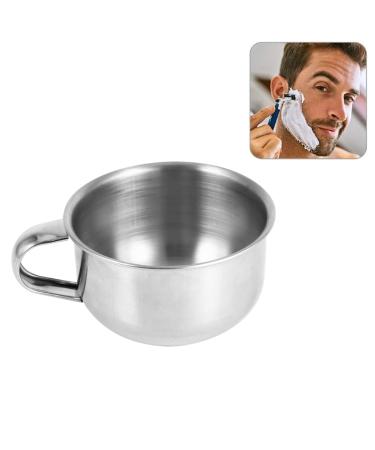 Telituny shaving soap peel stainless steel metal shaving soil -soap cup bowl cup Shaver cleaning foam Tool for humans gift for Father's Day Home Barbershop Travel