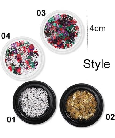 Nail Art Sequins Manicures Mixed Nail Accessories Nail Art Decoration Christmas Snowflake Design Glitter Sequins(01) - Buy Online on GoSupps.com
