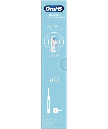 Oral-B Pulsonic Slim Clean 2000 Electric Sonic Toothbrush - 2 Cleaning Modes for Dental Care - Timer Gift - White - Buy Online on GoSupps.com
