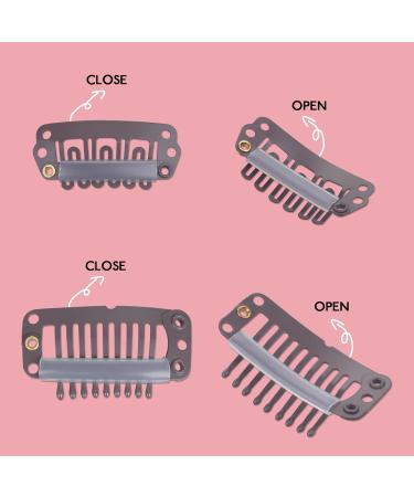 Buy If Salife 2 Dark Brown Metal Clips for Hair Extensions | Real Hair Clip-In & Replacement Clips | Durable Stainless Steel for Secret Wire Extensions - Buy Online on GoSupps.com