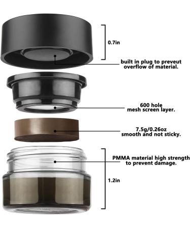 Anglicolor Eyebrow Tint Stamp Kit & Stencil Set | Waterproof Pomade for Long Lasting Brows | Double Ended Brush | (06 Jet Black) - Buy Online on GoSupps.com