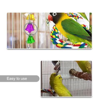 Bird Mirror Universal Birdcage Hanging Toy Bird Toy Swing with Bird Stand Rope Perch for Parrot Parakeet Cockatiels Cockatoo Budgie Finch (6.97 Inch) - Buy Online on GoSupps.com