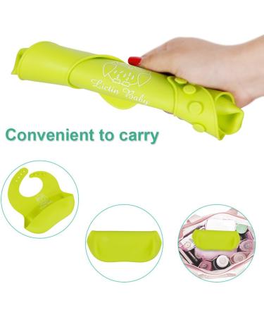 Lictin Waterproof Silicone Baby Bibs - 3 Pack | Food Grade Material, Crumb Catcher Pocket, Quick Drying | Bacteria Resistant Bibs for Infants and Toddlers - Buy Online on GoSupps.com