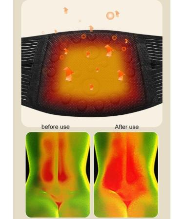 Wide Waist Support Belt for Back Pain Relief - Self-Heating Lumbar Support for Herniated Discs & Sciatica - Unisex Medium Size - Black - Buy Online on GoSupps.com