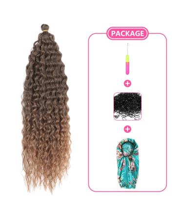 Deep Twist Crochet Hair Bundles - 26 Inch Synthetic Kinky Curl Extensions - Ombre Waterwell Twist Braids T27# - 3 Packs for Stunning Hairstyles - Buy Online on GoSupps.com