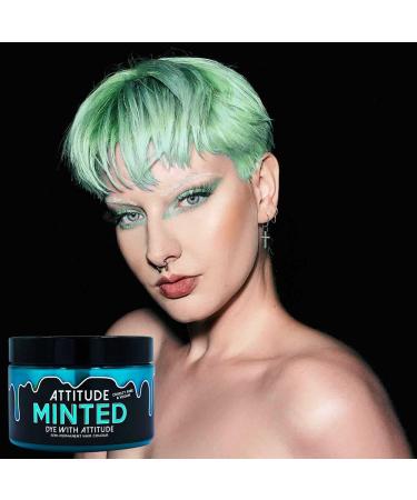 Attitude Semi-Permanent Hair Dye - Vegan Minted Green Color Cream for Cosplay Carnival & Party | 135ml Pastel Hair Color - Buy Online on GoSupps.com