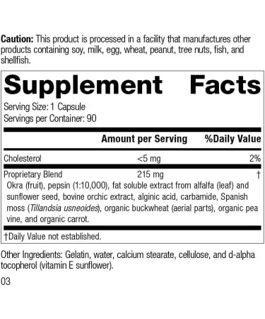 Standard Process Okra Pepsin E3 - Whole Food Digestion & Digestive Health - 90 Capsules, Gluten-Free - Buy Online on GoSupps.com