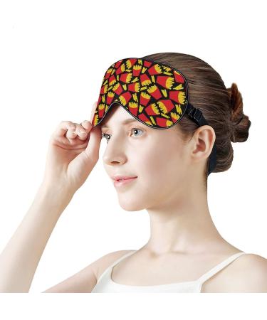 French Fries Sleep Mask for Women | Adjustable Eye Shades & Elastic Strap for Comfortable Sleep - Buy Online on GoSupps.com