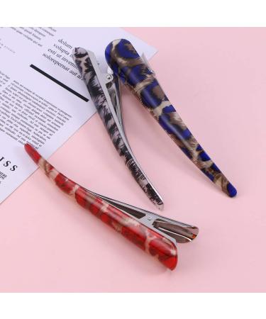 Lurrose 6-Piece Large Duck Beak Hair Clips - Leopard Pattern Alligator Clips for Women & Girls - Random Colors - Stylish & Durable Hair Accessories - Buy Online on GoSupps.com