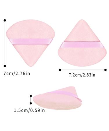 2pcs Pink Velor Powder Puff - Reusable Triangle Makeup Applicator for Loose Powder Foundation & Blush | Soft & Versatile Makeup Tool - Buy Online on GoSupps.com