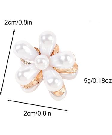 Pearl Hair Claw Clips 15PCS Pearl Hair Clips For Girls Pearl Flower Mini Hair Claw Clips Set Small Hair Clips Vintage-Inspired Elegant Hair Accessories for Women and Girls in White - Buy Online on GoSupps.com