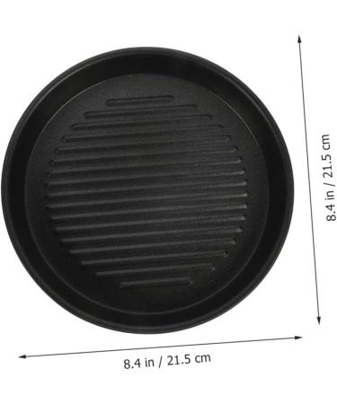 Zerodeko Non Stick Frying Pan Ceramic Frying Pan Outdoor Cookware Square Dinner Plates Non-Stick Frying Pan Meats Camping Pan Portable Charcoal Grill Flat Gas Stoves Oven Aluminum 21.50X21.50X2.50CM Black - Buy Online on GoSupps.com