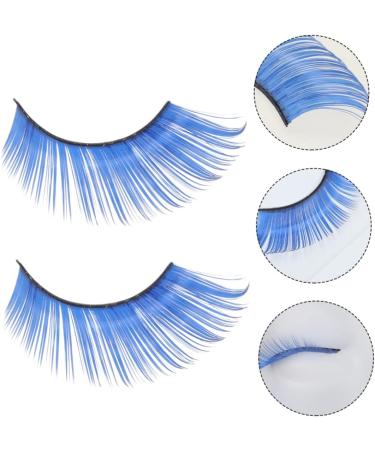ABOOFAN 4 Pairs Blue Long Eyelashes Girls Clothing Girl Clothes Adult Costumes Nature Fluffy Long Lashes Cosmetic Eyelashes Halloween False Eyelashes Blue Eyelashes Makeup Christmas 3d - Buy Online on GoSupps.com