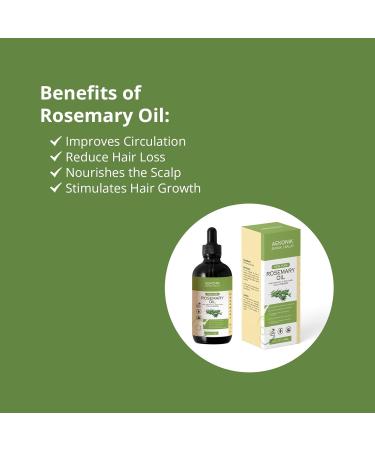 Pure Rosemary Essential Oil 4 Oz - Organic Hair Growth & Moisturizing Serum for Frizzy Hair Face & Skin Care | International Shipping - Buy Online on GoSupps.com